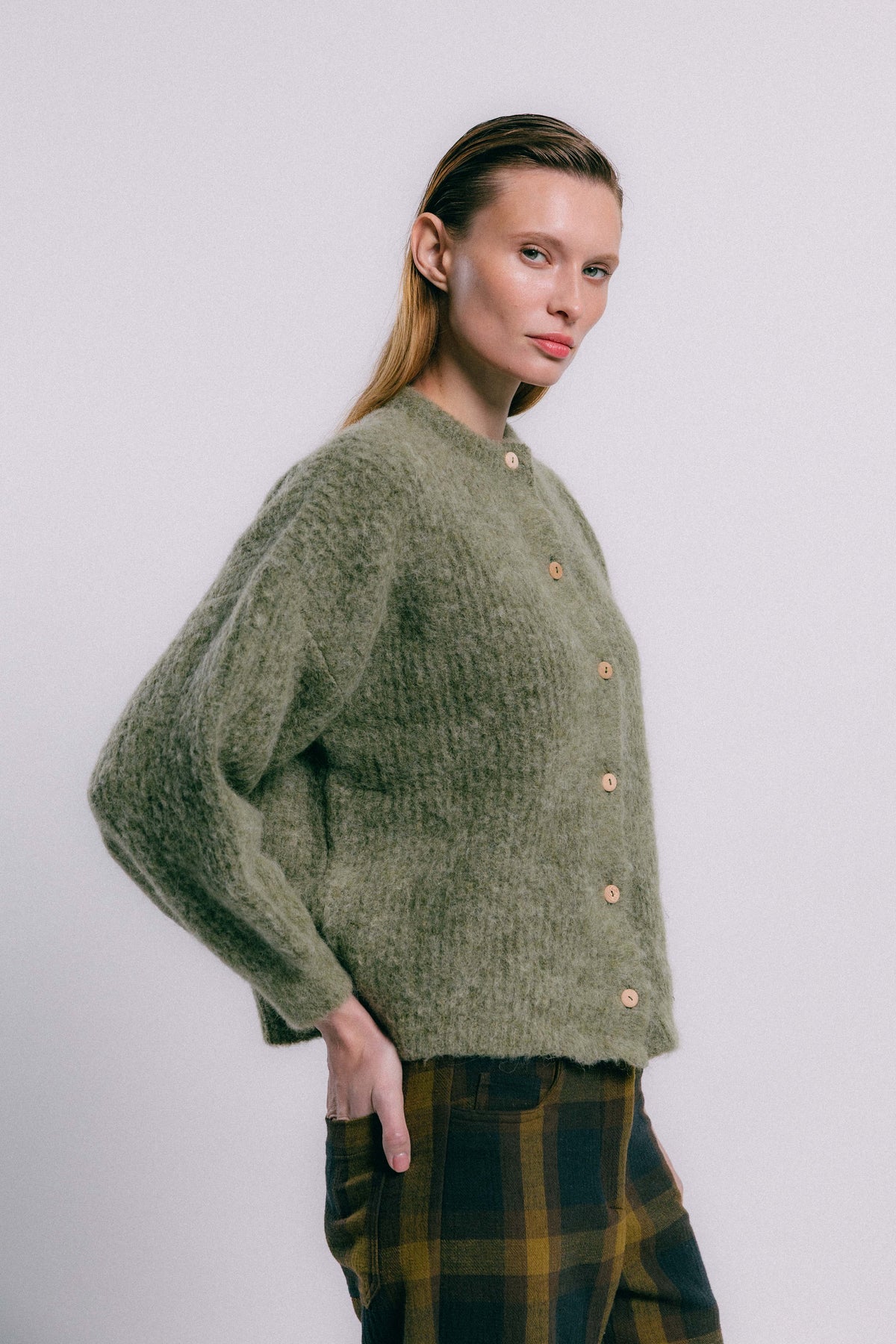 Chaqueta manteca verde