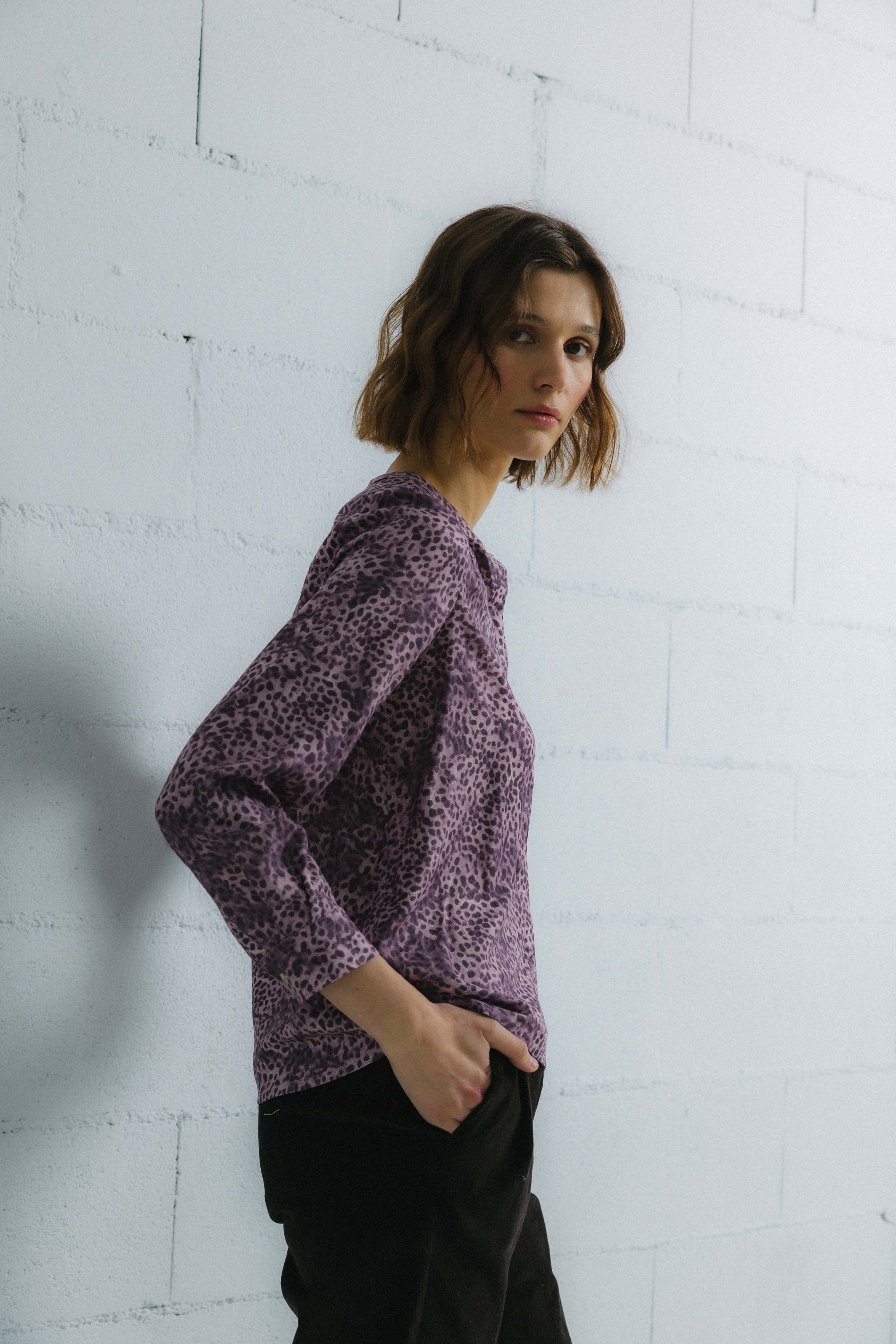 BLUSA MELbourne animal malva