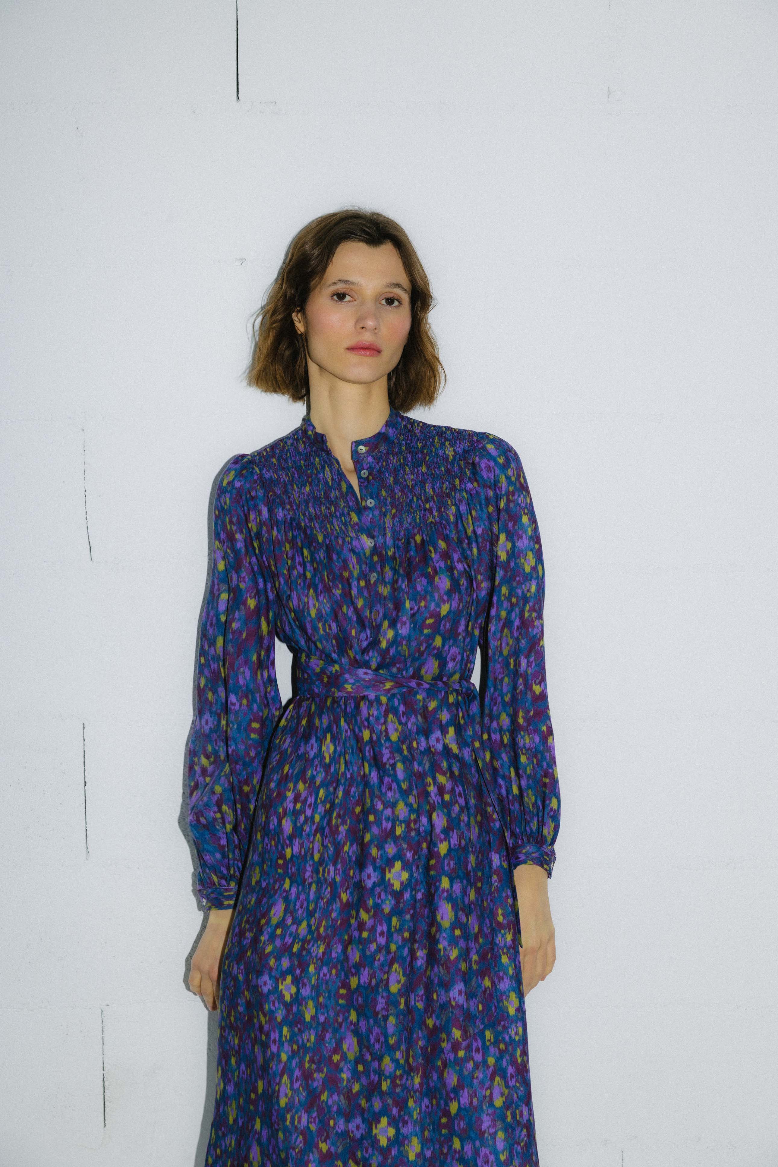 Vestido manga larga cielo print FARO