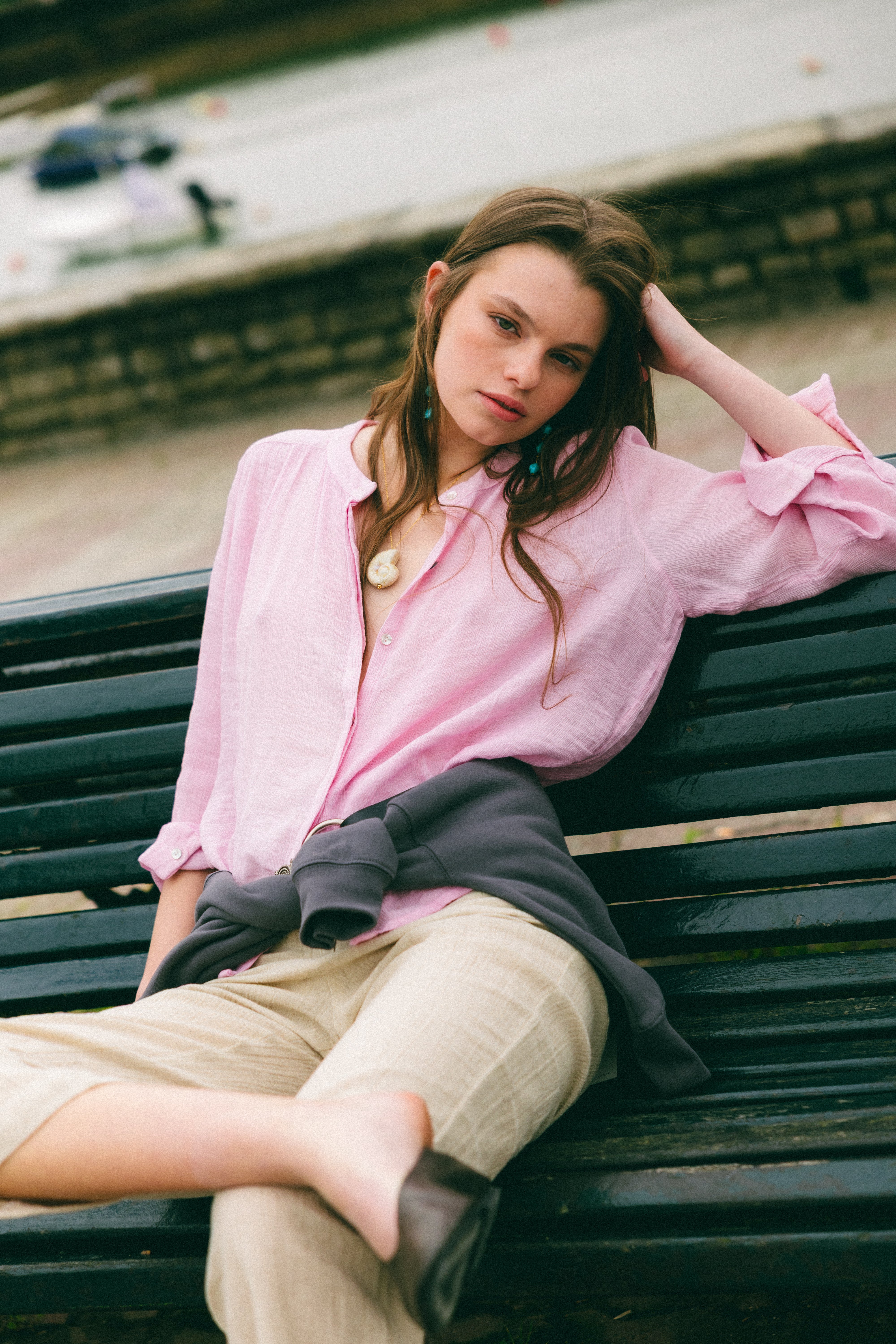 Blusa melbourne crinkle rosa