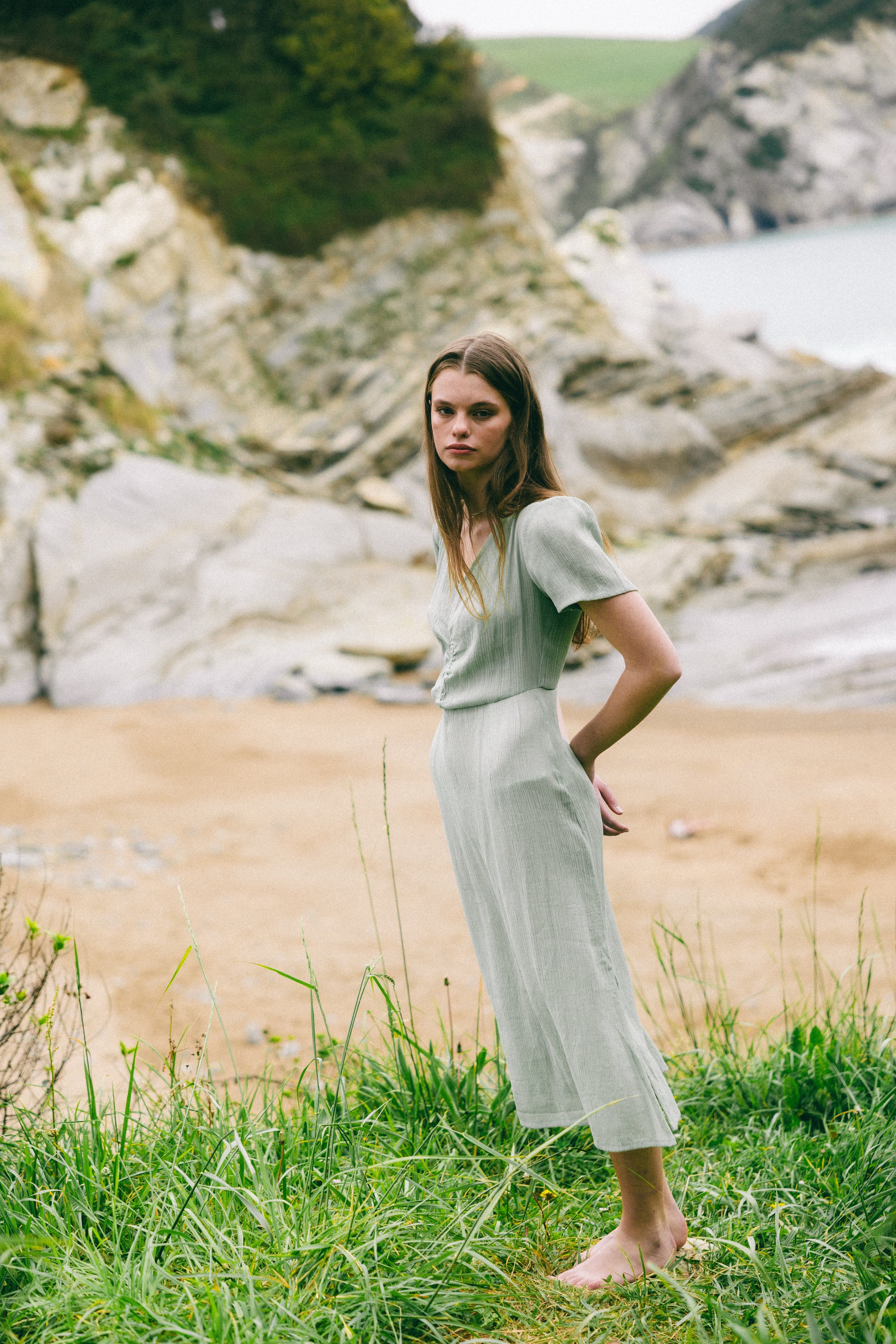 Vestido solin verde