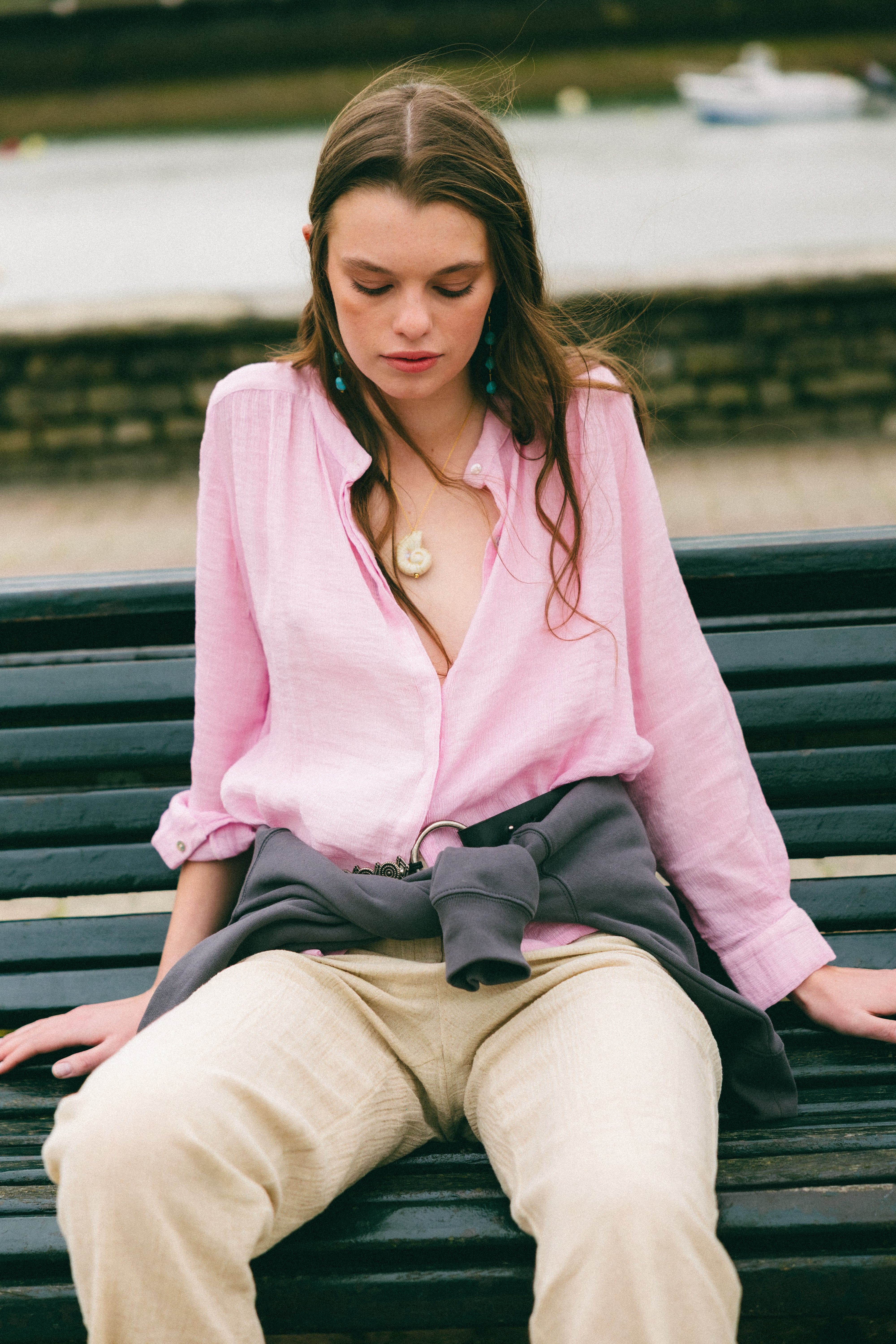 Blusa melbourne crinkle rosa