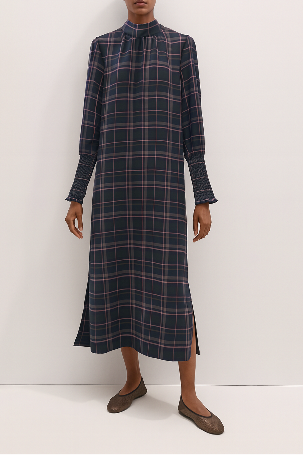 Vestido manga larga CUADROS KOGUE