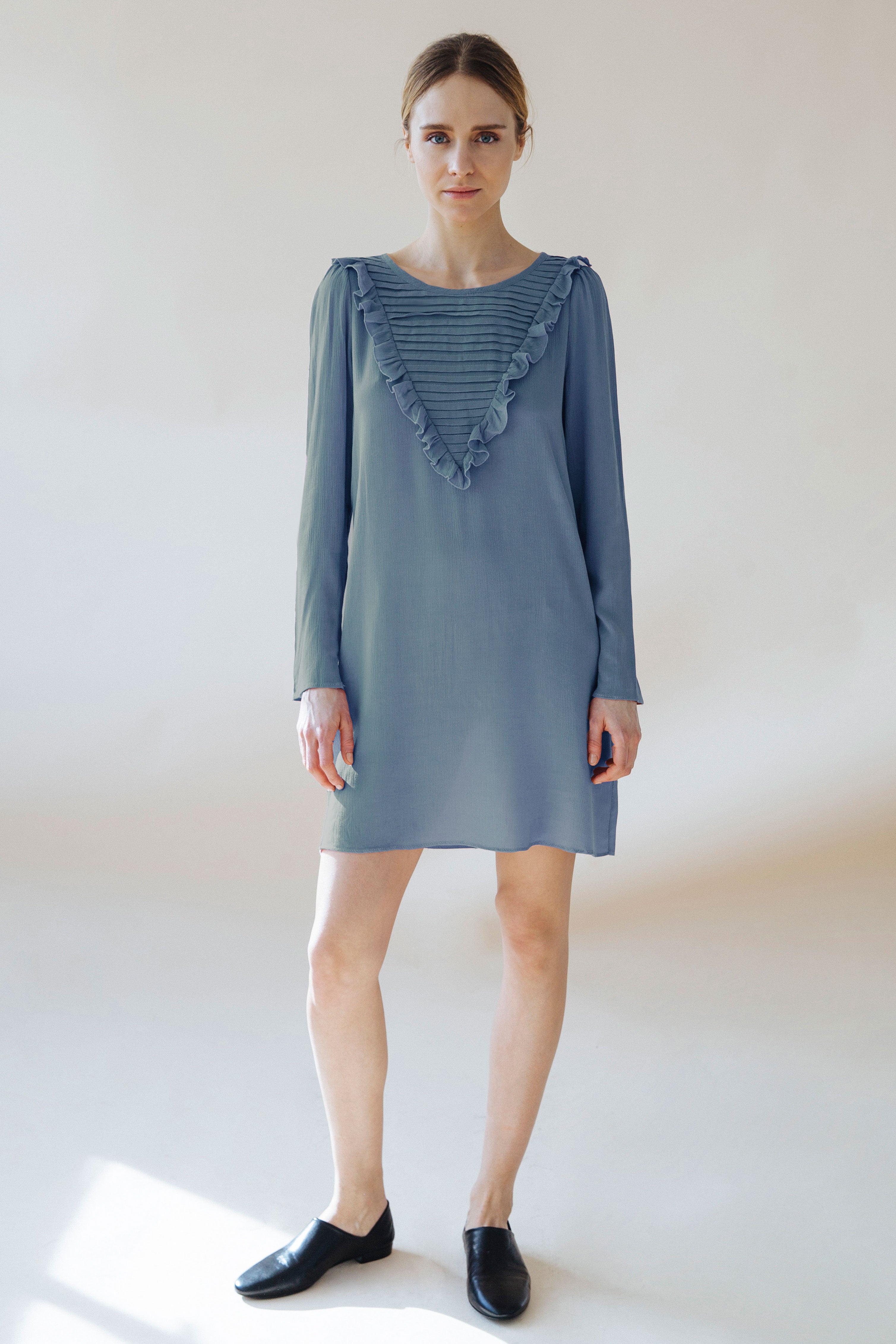 Vestido jaretas azul