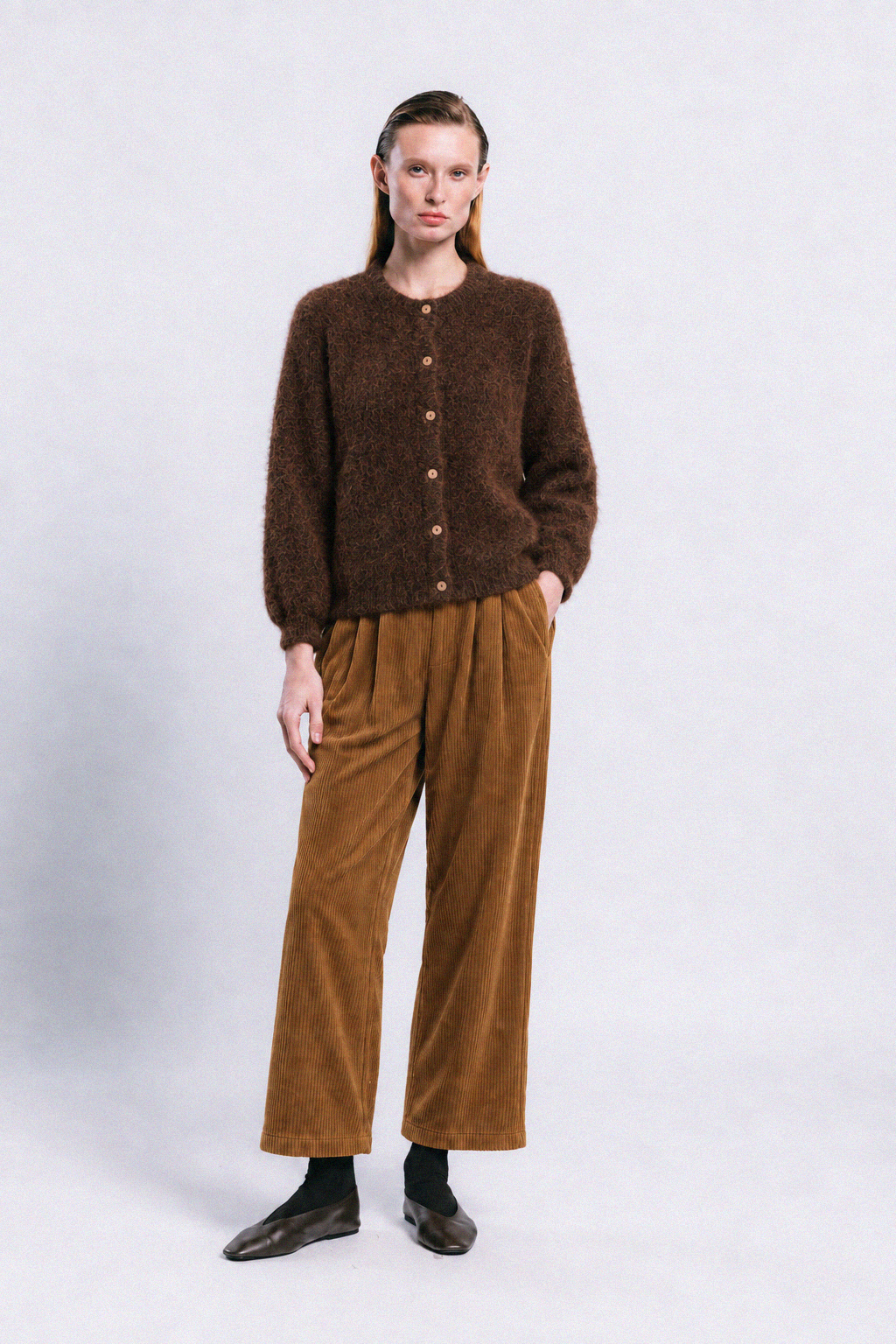 Chaqueta manteca chocolate