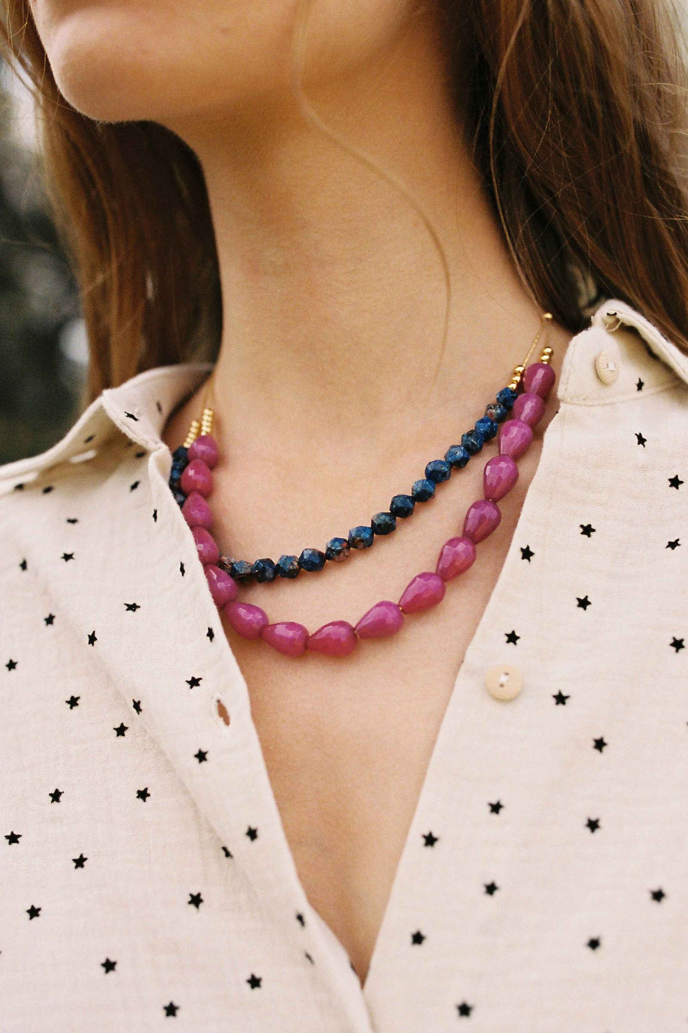 blue FAULT necklace