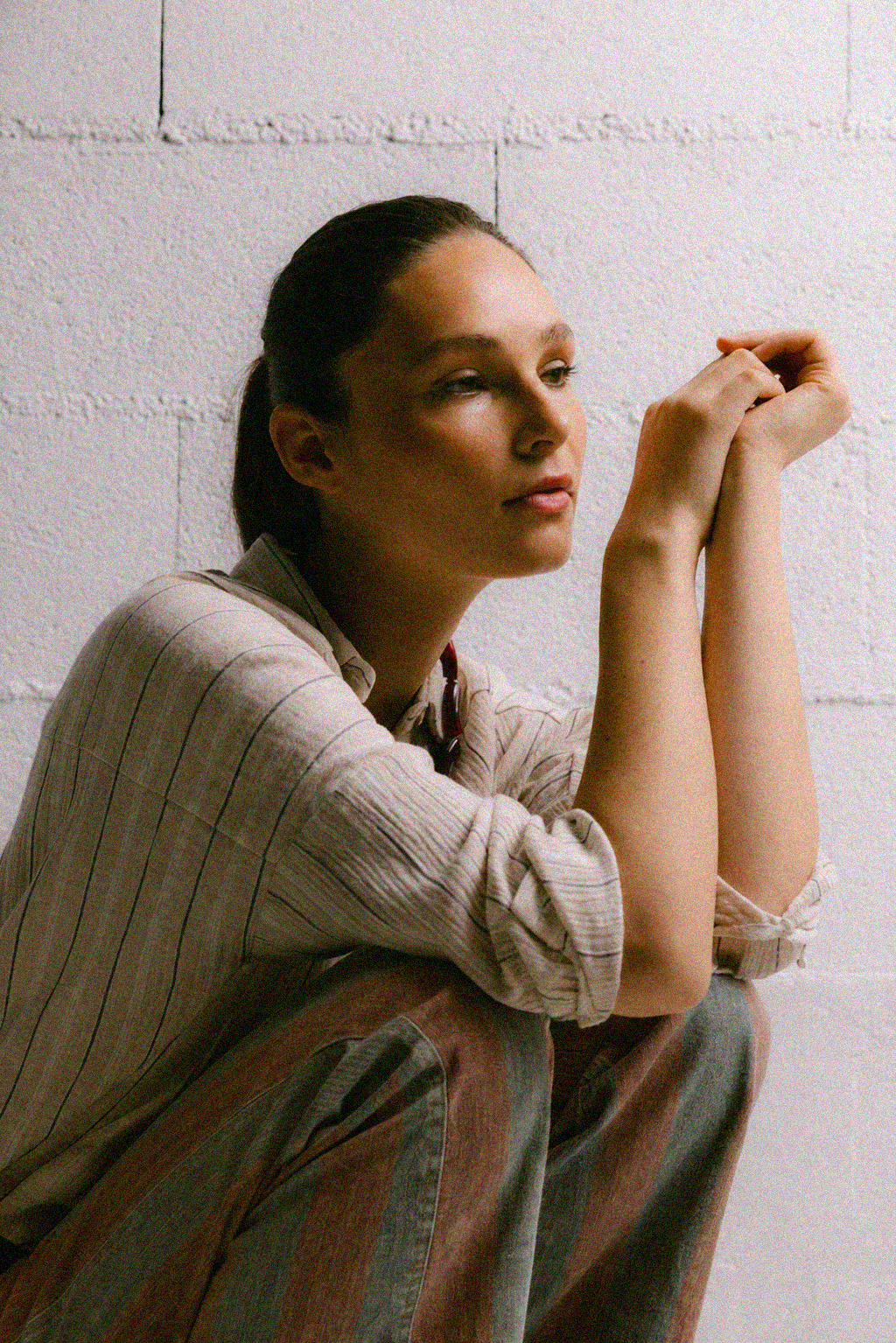 PANTALÓN VIENA RAYA TIERRA Y VERDE