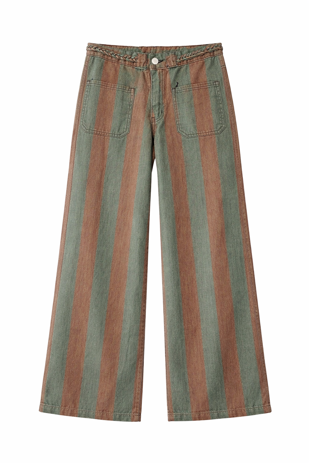 PANTALÓN VIENA RAYA TIERRA Y VERDE