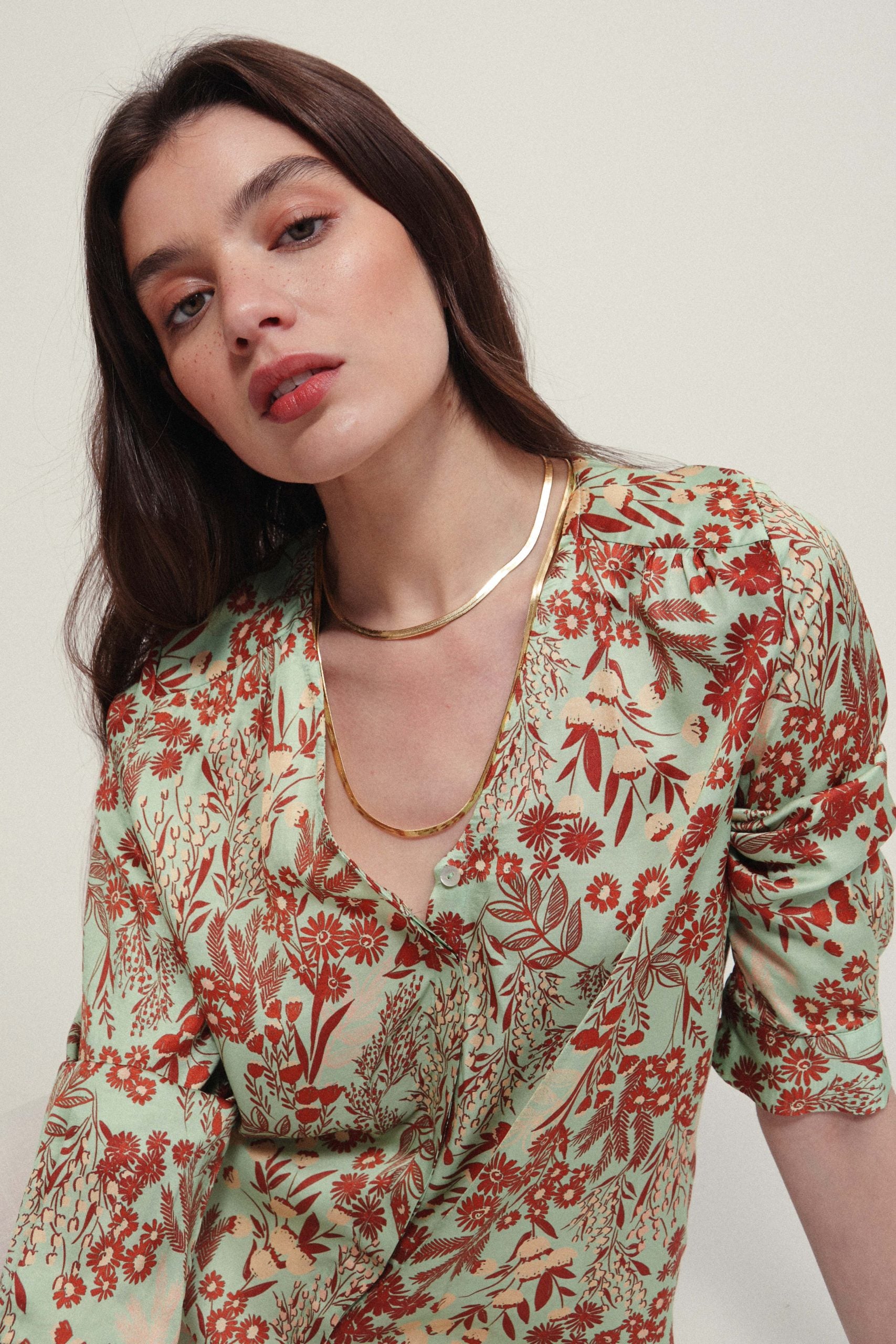 MERANA forest print blouse