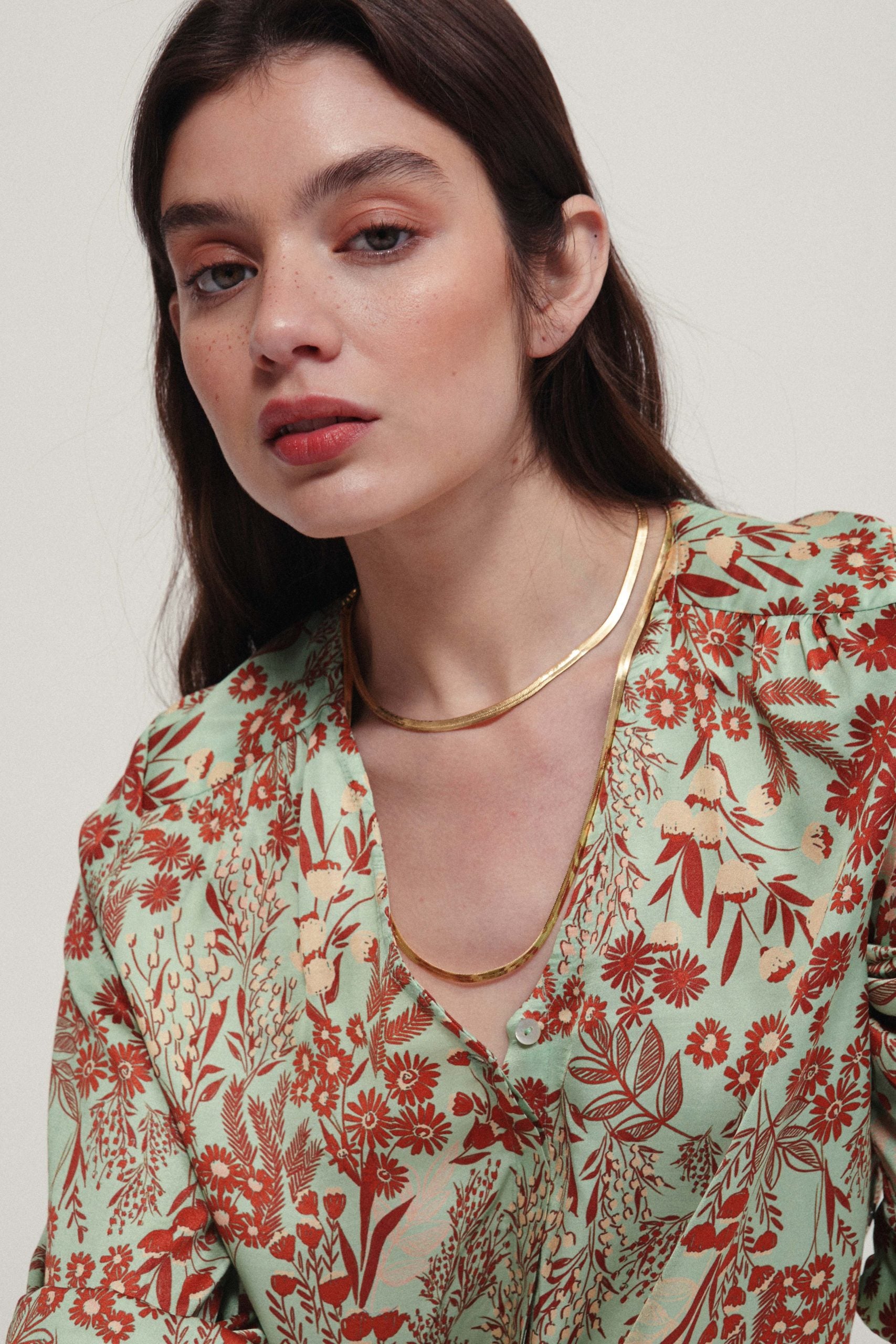 MERANA forest print blouse
