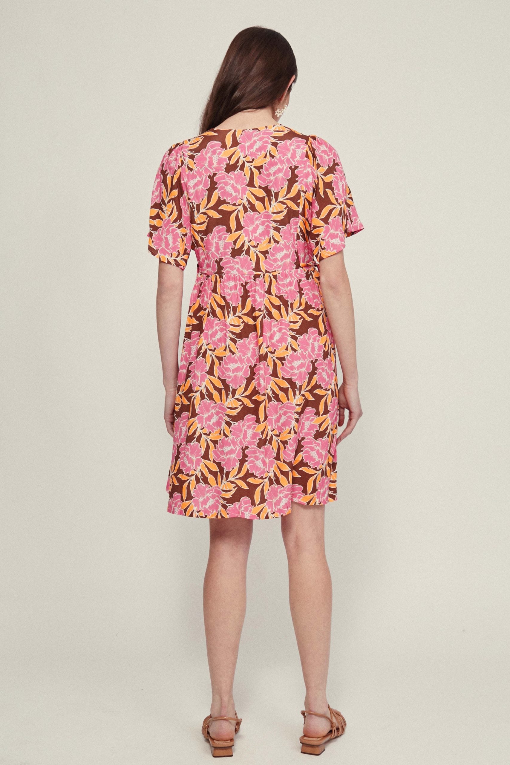 CATANIA flower fuchsia dress