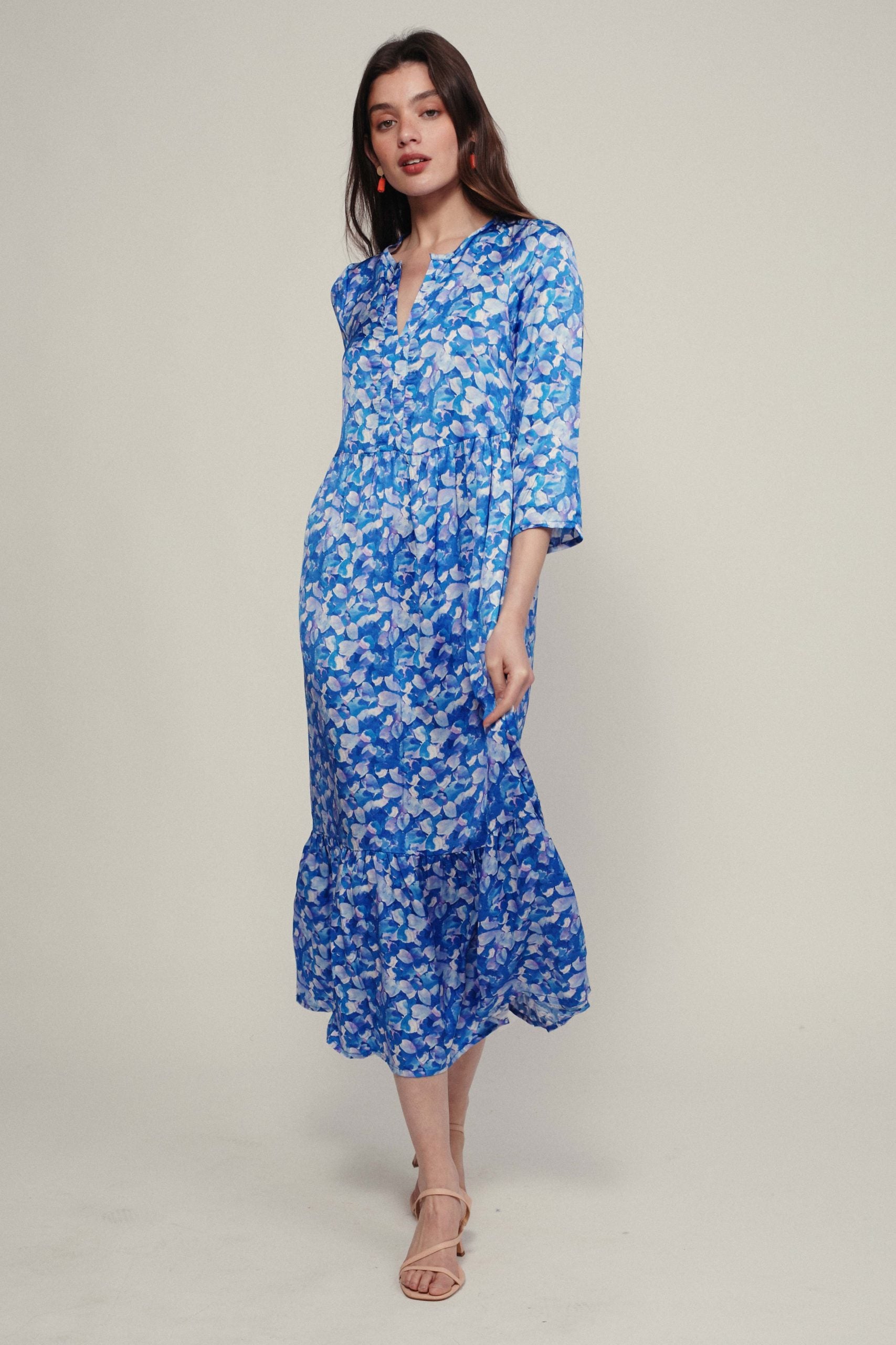 Watercolor BROMELIA dress