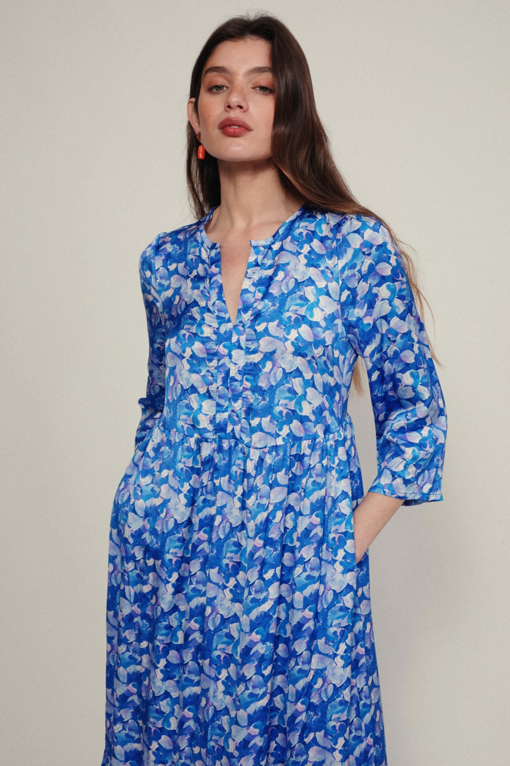 Watercolor BROMELIA dress