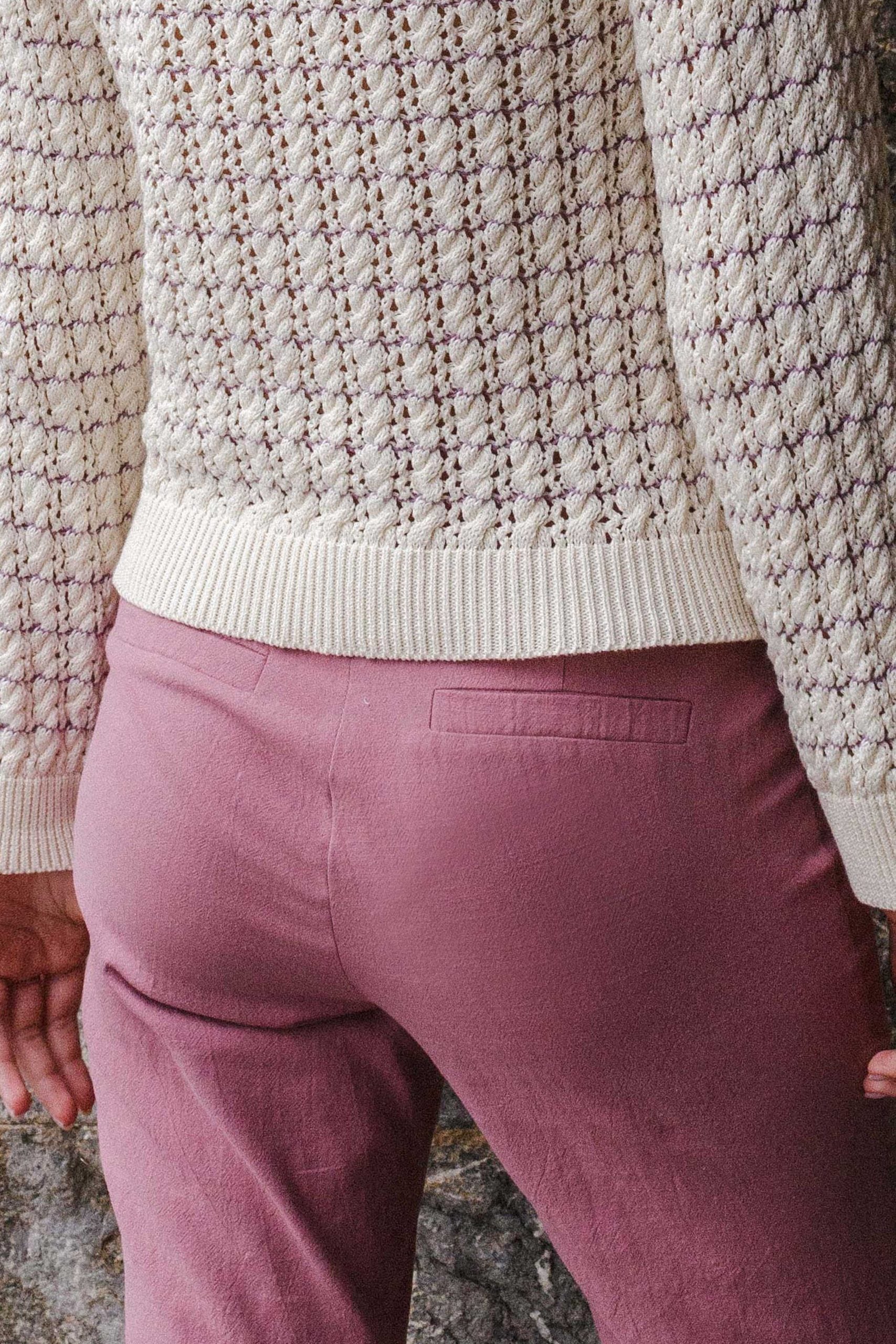 ROMA flared pink stone trousers