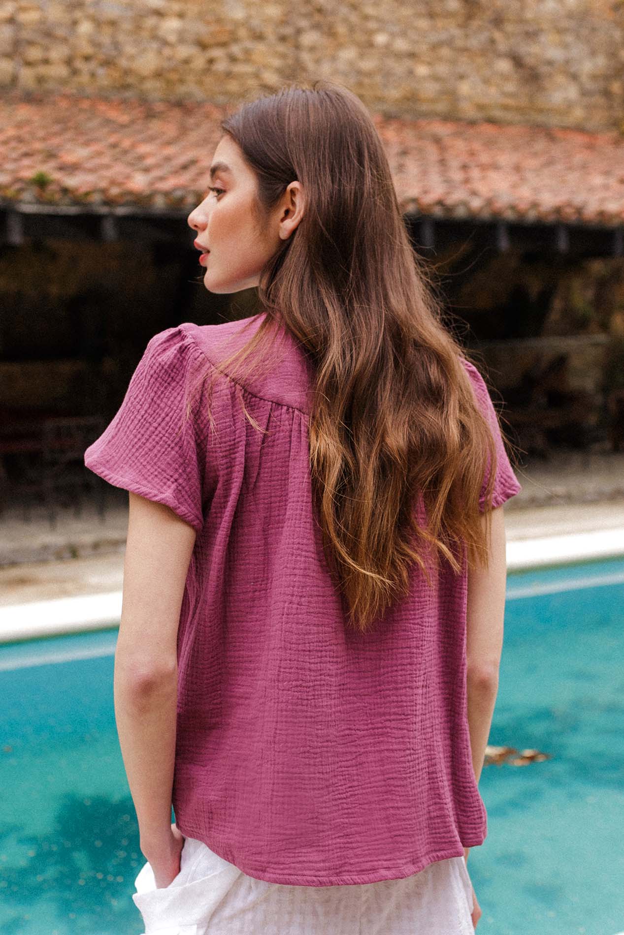 Aubergine ATHENS Blouse