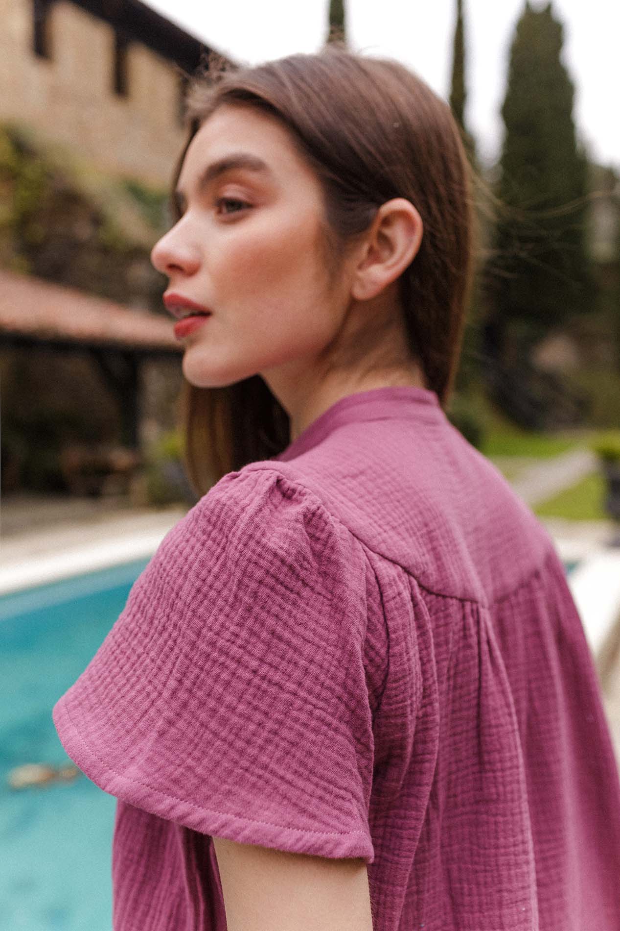 Aubergine ATHENS Blouse