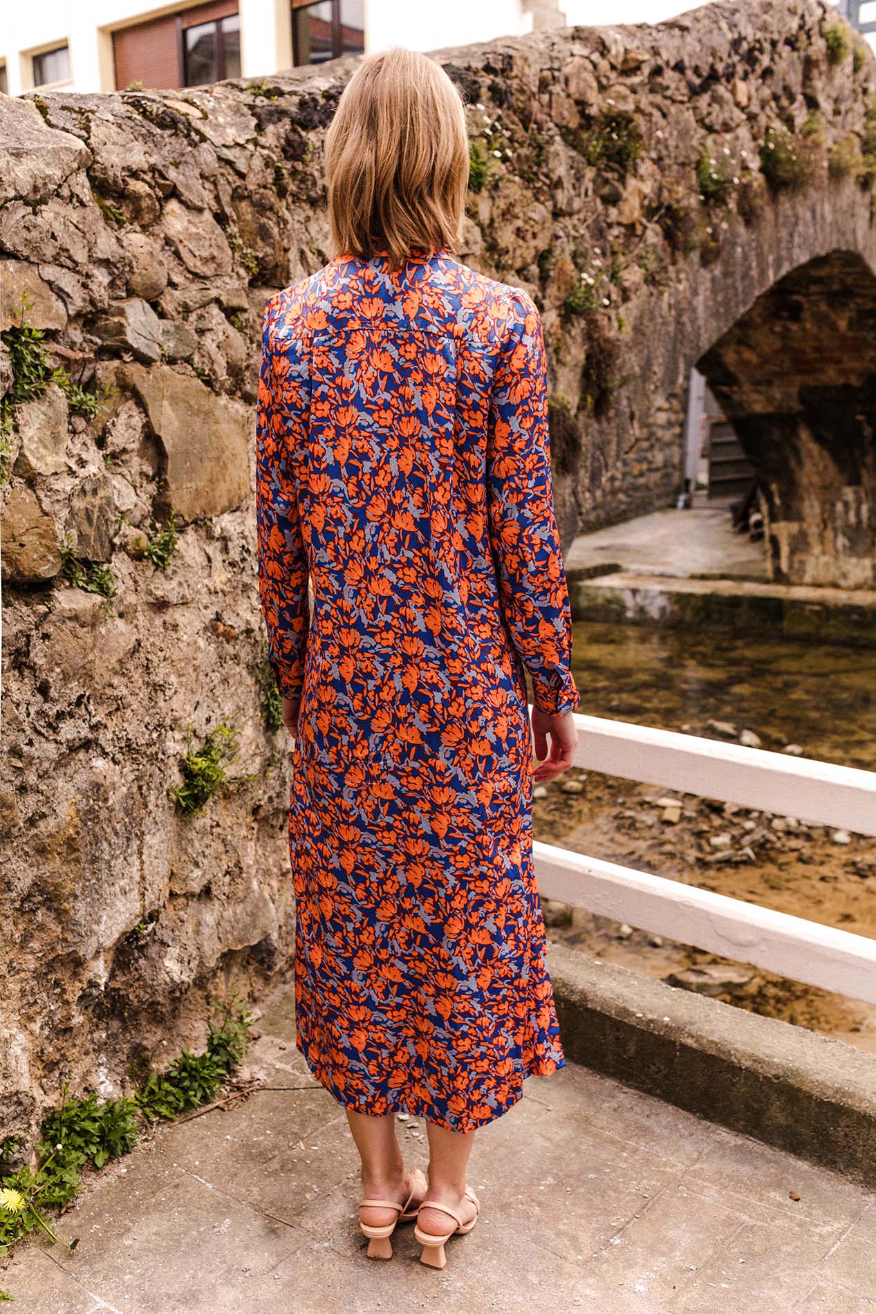 Coat-dress ACACIA print blue