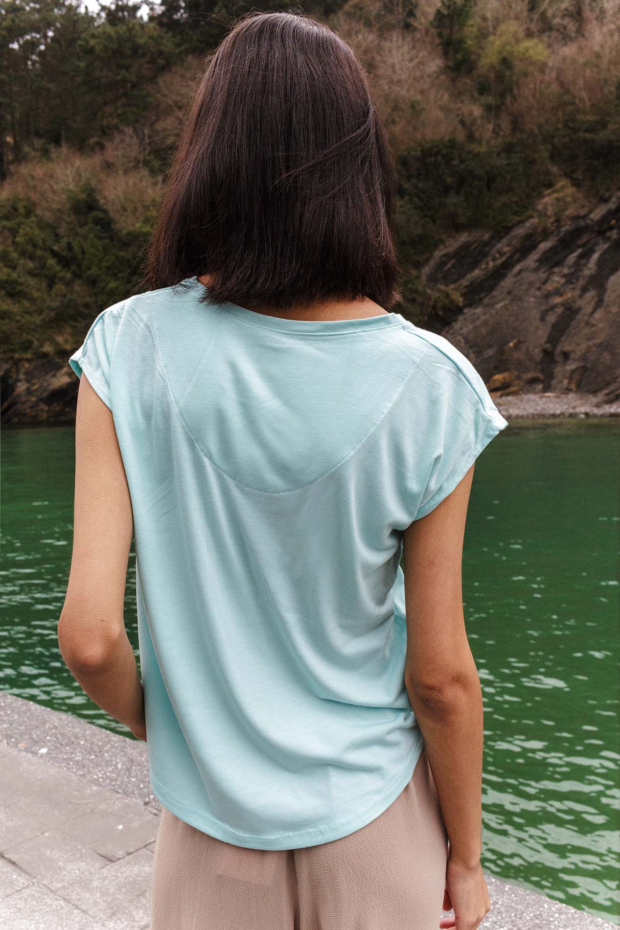 Camiseta NASER verde agua