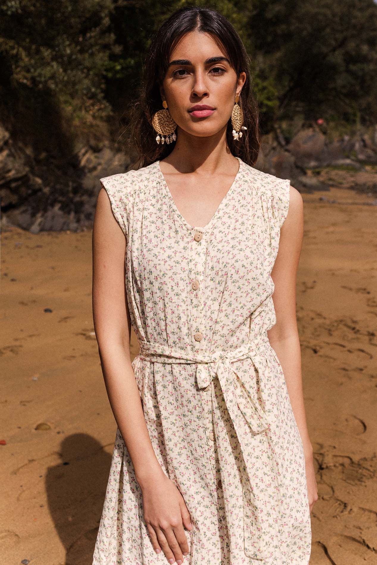 OLIMPIA organic miniflower dress